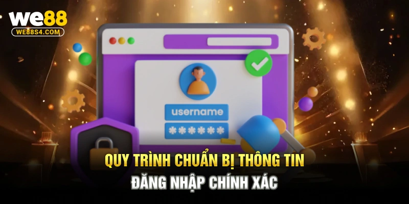 Quy trình chuẩn bị thông tin đăng nhập chính xác